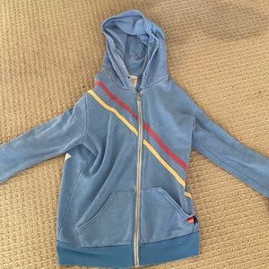 Light Blue aviator nation zip up jacket